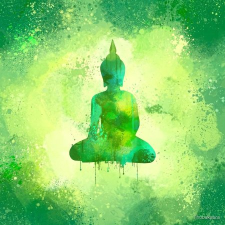 Будда медитирует картина