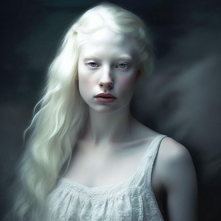 Красивая девушка альбинос