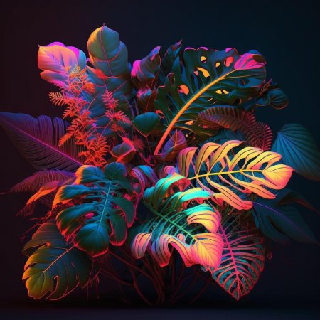 Неоновые цветы