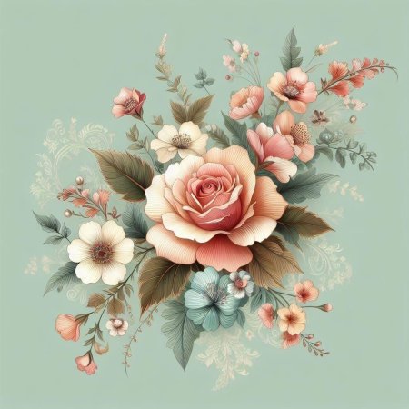 Открытки винтажные цветы