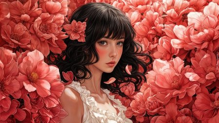 Цветок в волосах