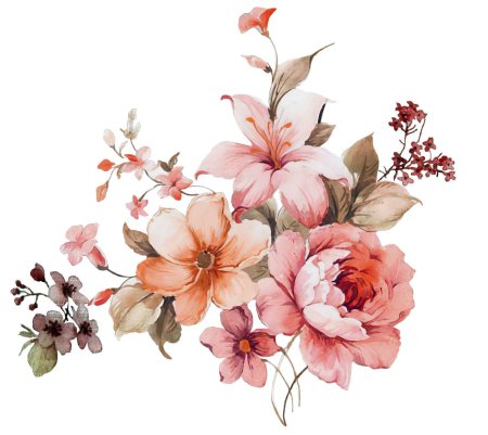 Цветы в акварели