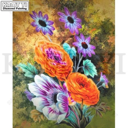 Алмазная мозаика 40 на 50 цветы