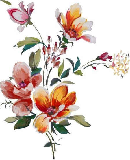 Рисованные цветы