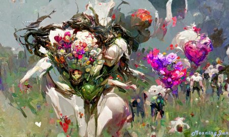 Диджитал арт цветы