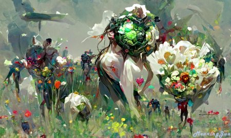 Диджитал арт цветы