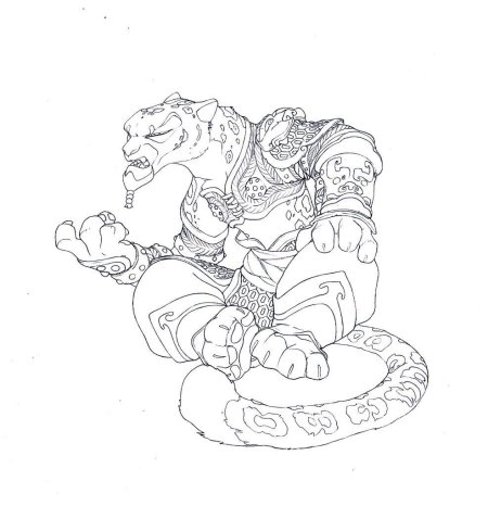 Раскраска кунг фу панда тайлунг