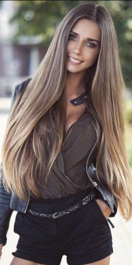 Красивые длинные густые волосы