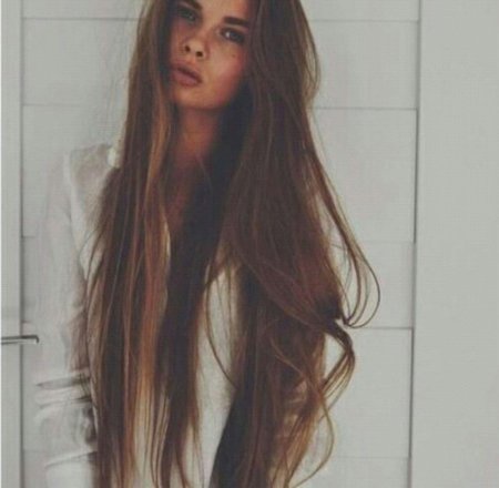 Длинные волосы русые