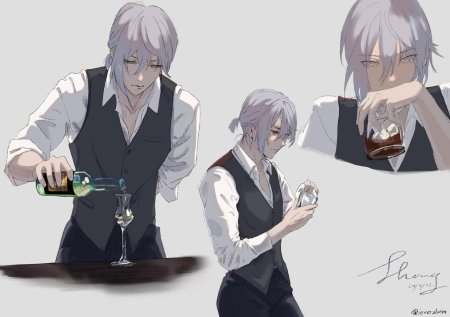 Аниме бармен бокал бога