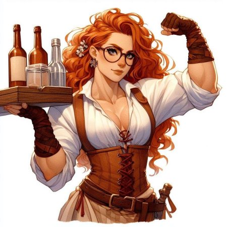 Официантка в таверне