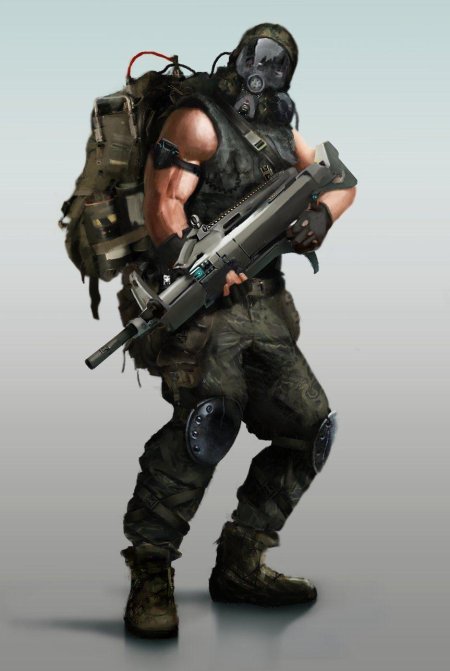 Наемник солдат character concept art