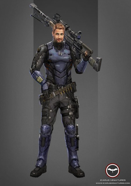 Cyberpunk наемник солдат