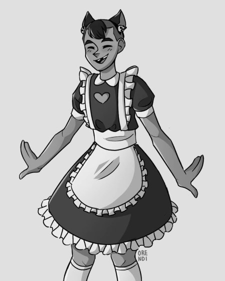 Антон в костюме горничной tiny bunny