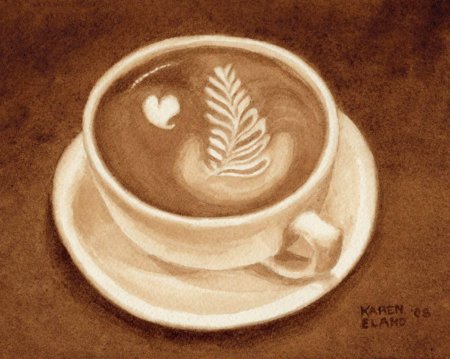 Рисунок на кофе
