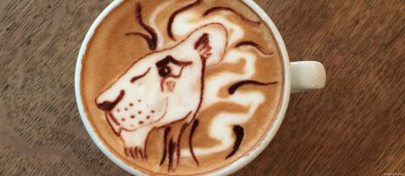 Кофе с рисунком на пенке