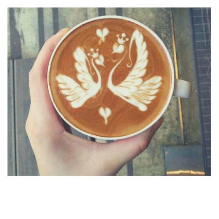 Латте арт лебедь