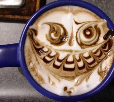 Прикольные рисунки на кофе