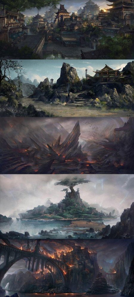 Эпические пейзажи фэнтези