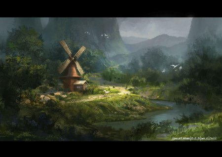 Кельты фэнтези горы лес