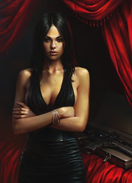 Брюнетка арт