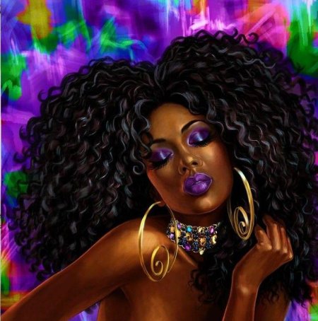 Афро девушка