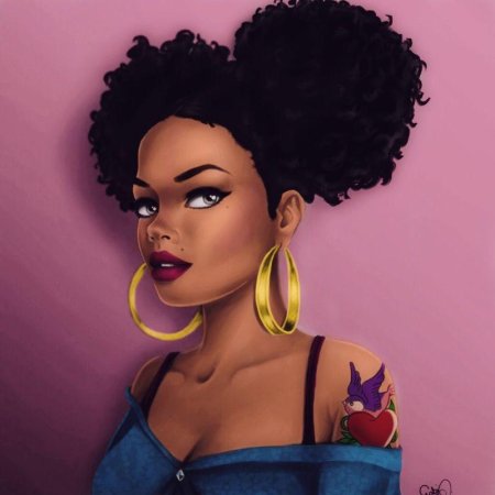 Девушка афроамериканка