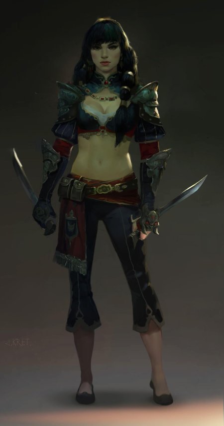 Девушка воин фэнтези