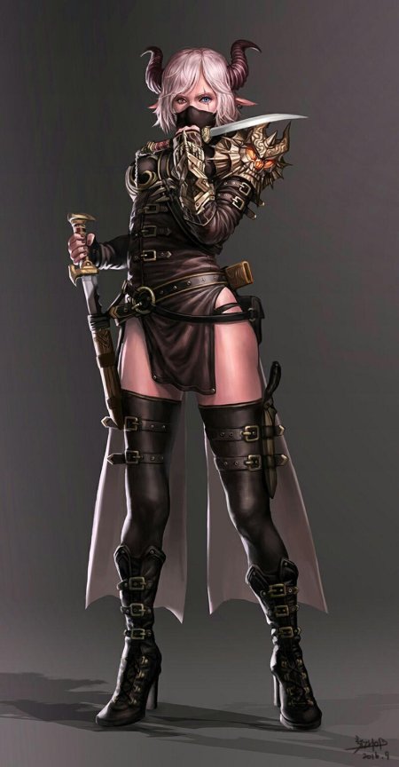 Эльфийка тифлинг