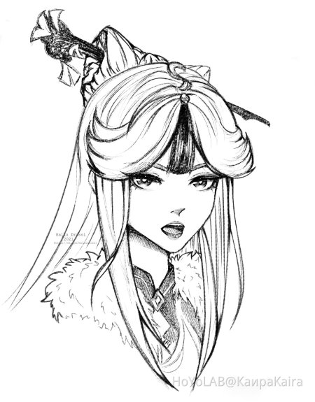 Геншин импакт раскрашивать