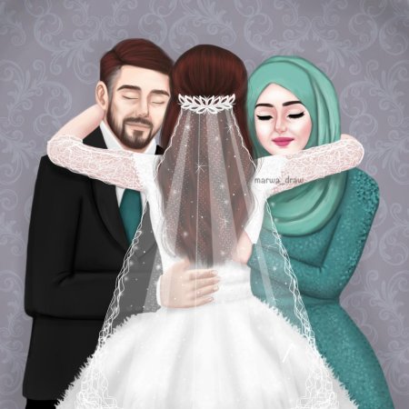 Свадьба арт иллюстрация