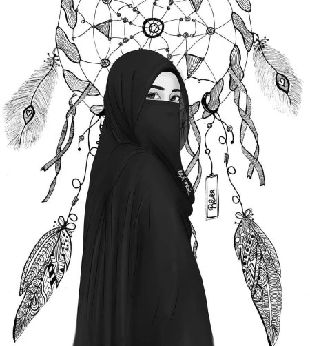 Муслим аниме никаб