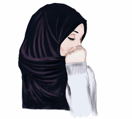 Девушка в хиджабе рисунок