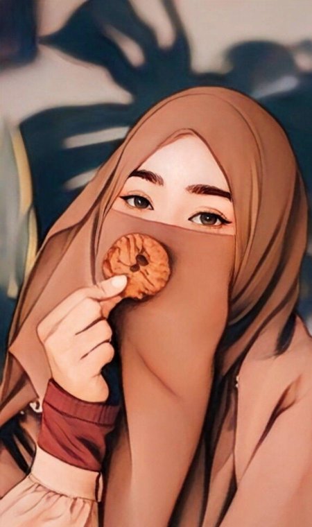 Девушка в хиджабе арт