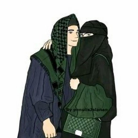 Мусульманская семья никаб