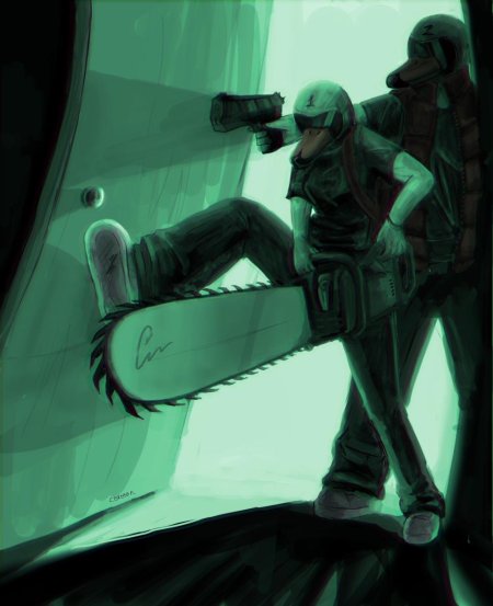 Человек бензопила денджи art