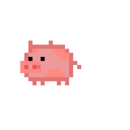 Свинья копилка пиксель арт