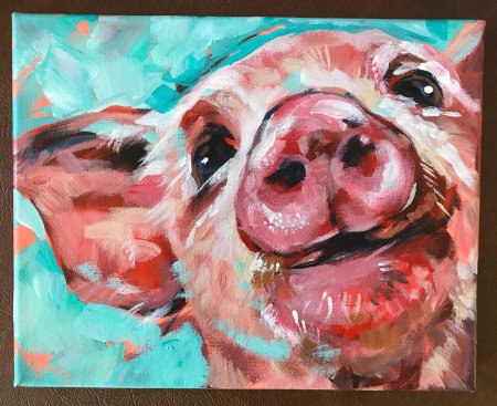 Свинья живопись