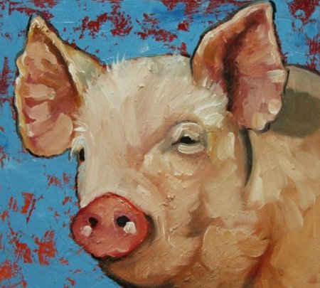 Свинья живопись