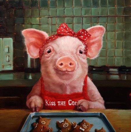 Свинья арт