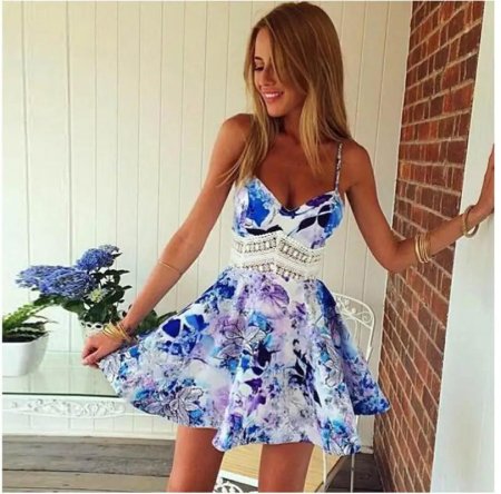 Летнее платье короткое