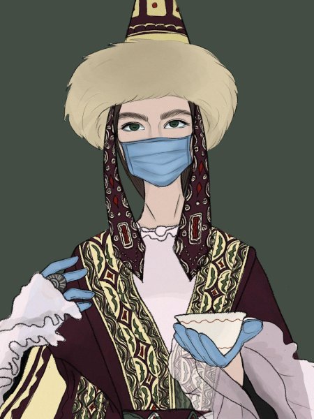 Казахская девушка в национальном костюме