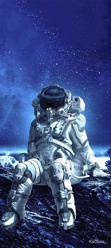 Космонавт на скале