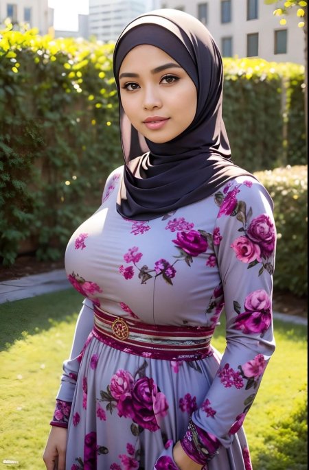 Большая грудь в хиджабе