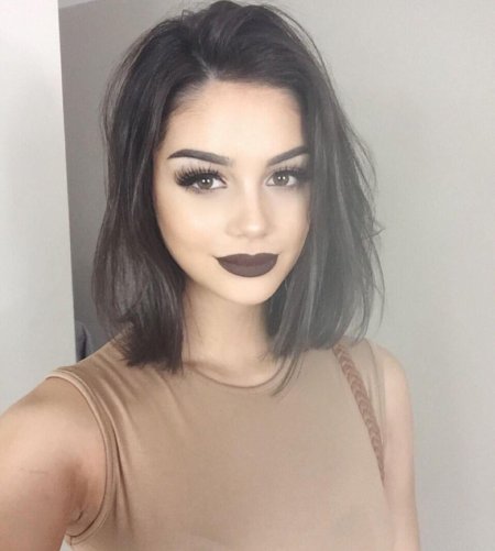 Каре на черные волосы