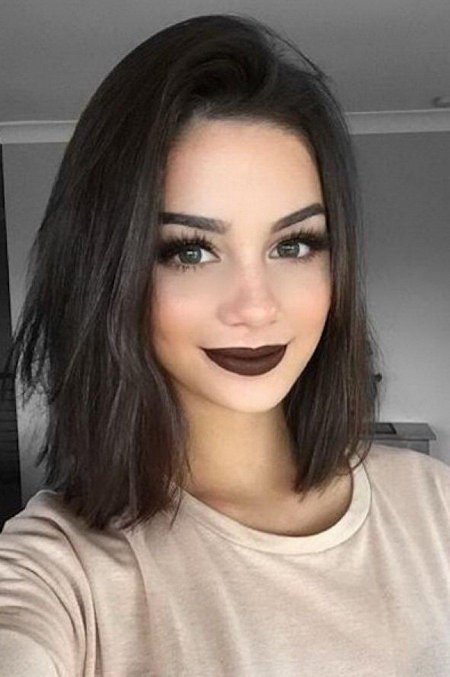 Черные волосы каре