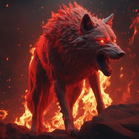 Fire wolf