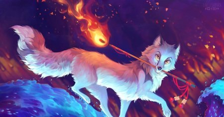 Огненная лисица кицунэ