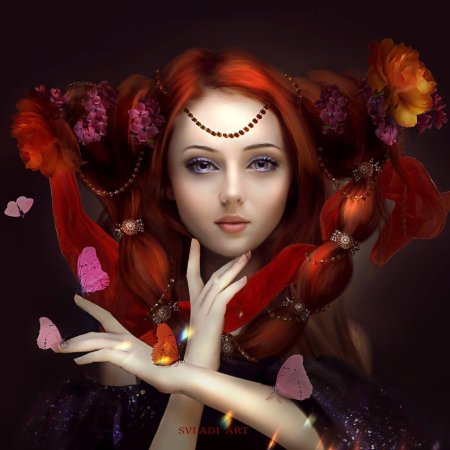 Девушка осень фэнтези