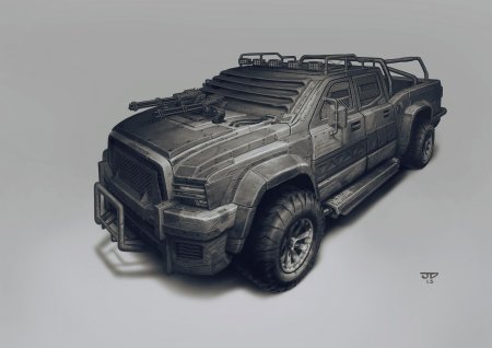 Джип сай фай концепт арт